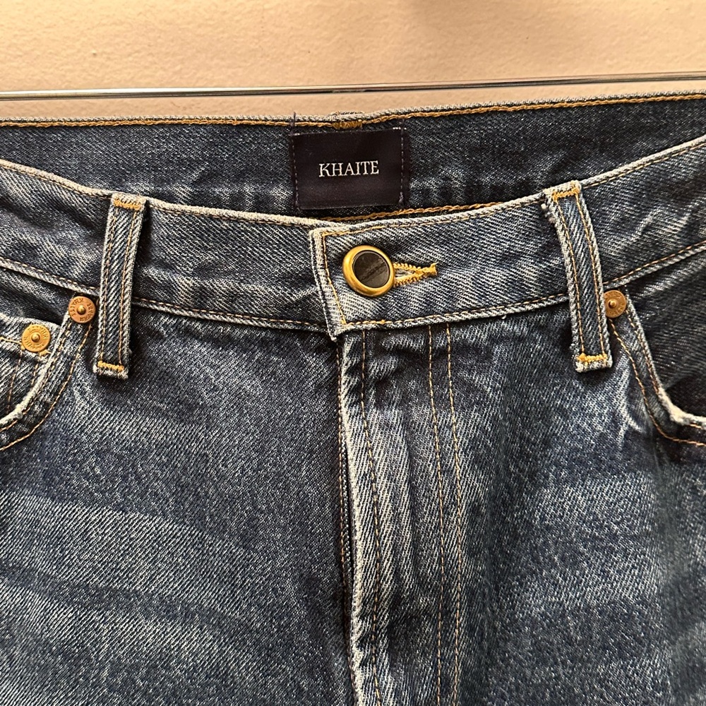 $500 Khaite Kyle Low Rise Ripped Jeans 27” - Picture 7 of 10